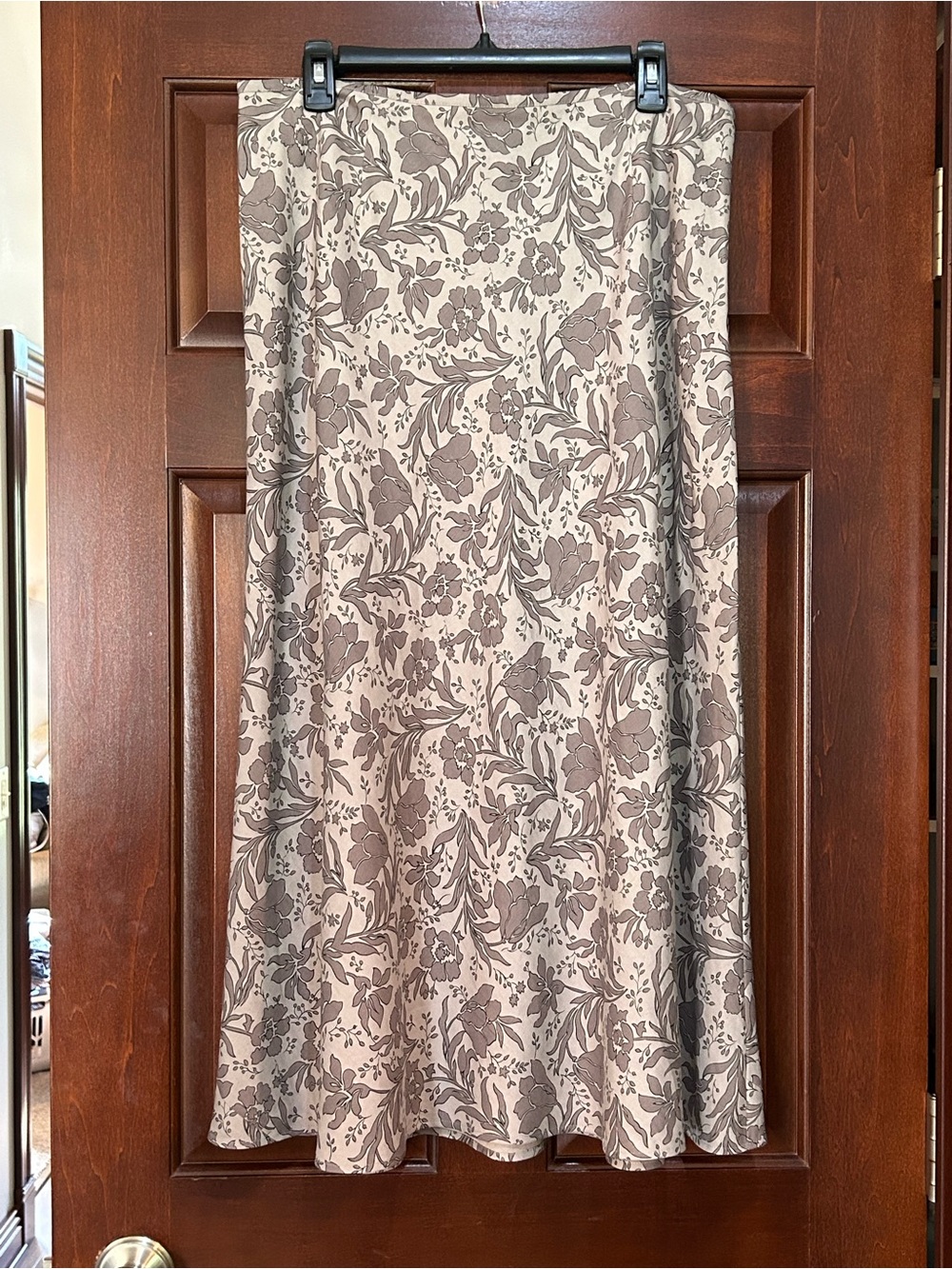 Sundance Silk Linen Floral A-Line Midi Skirt Size 14 Boho Cottagecore